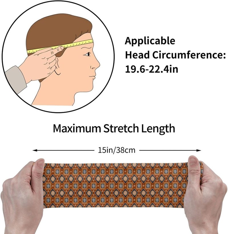 Gianlaima Sports Sweatband Head Bands for Women Men Sweat-Absorbing Headbands Suitable for Running Yoga Fitness Football Exercise - Image 3